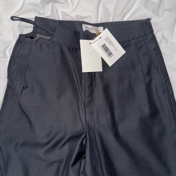 NWT The Frankie Shop Charcoal Wide Leg Pants - Picture 6 of 6
